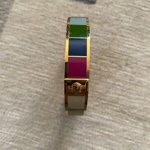 LOW START ARSI Coach Multicolor Enamel Bracelet with Gold Accents